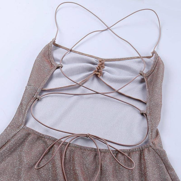 Back Lace-up Dress - ByDivStore