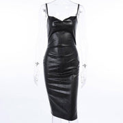 Leather Bodycon Dress - ByDivStore