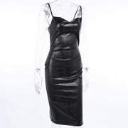 Leather Bodycon Dress - ByDivStore