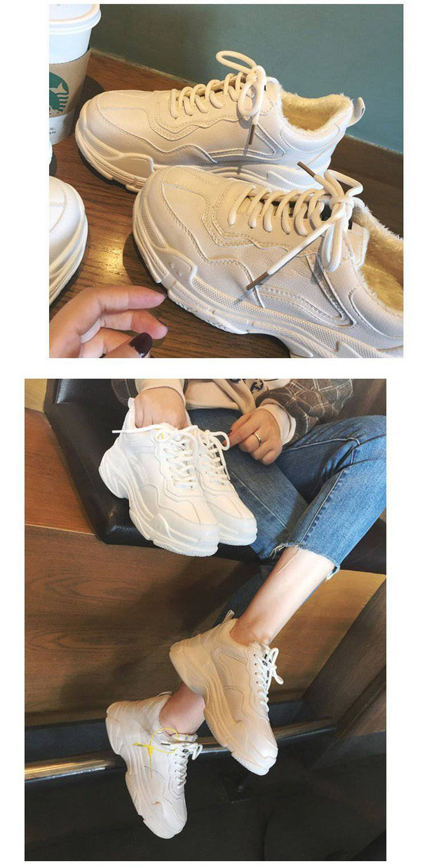 Women's Lace-Up Sneakers - ByDivStore