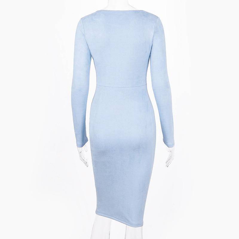 O-Neck Bodycon Dress - ByDivStore