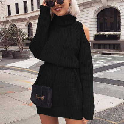 Off Shoulder Knitted Sweater - ByDivStore