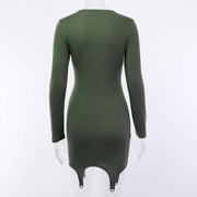 O-Neck Long Sleeve Dress - ByDivStore