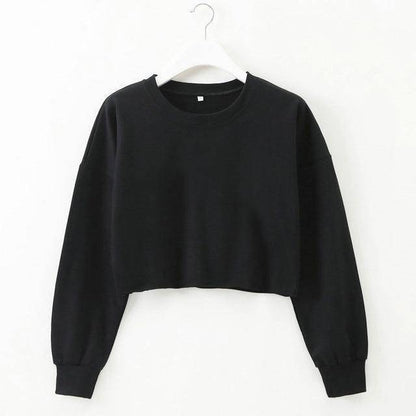 O-Neck Cropped Sweater - ByDivStore