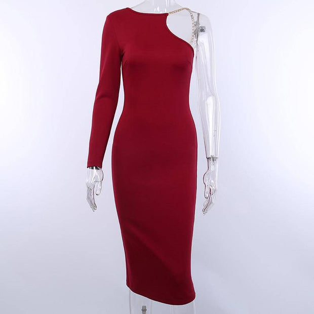One Shoulder Party Dress - ByDivStore