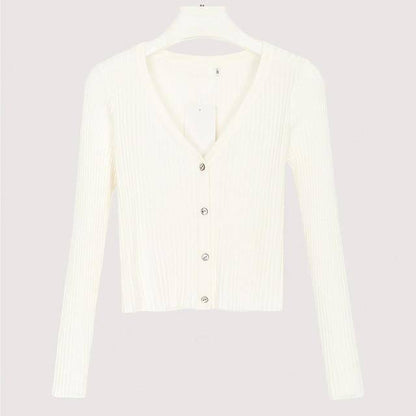 Cropped Knitted Cardigan - ByDivStore