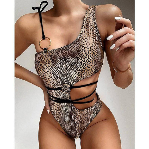 Snake Print Swimsuit - ByDivStore