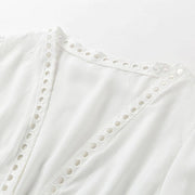 White Embroidered Beach Dress - ByDivStore