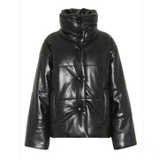 Women's Leather Parkas Jacket - ByDivStore