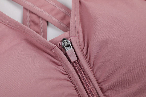 Women's Zipper Sports Bra - ByDivStore