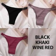 Women's 3Pcs Thong Cotton Panties - ByDivStore