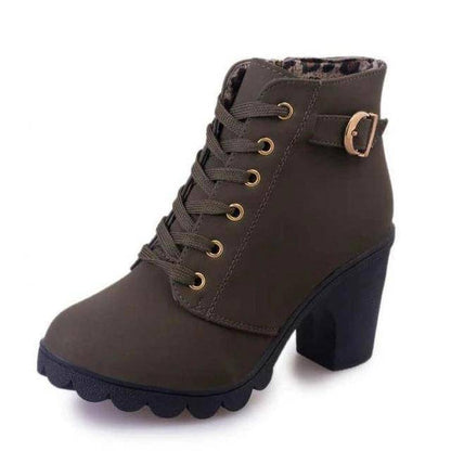 Women's Waterproof High Heels Snow Boots - ByDivStore